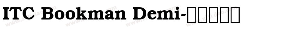 ITC Bookman Demi字体转换